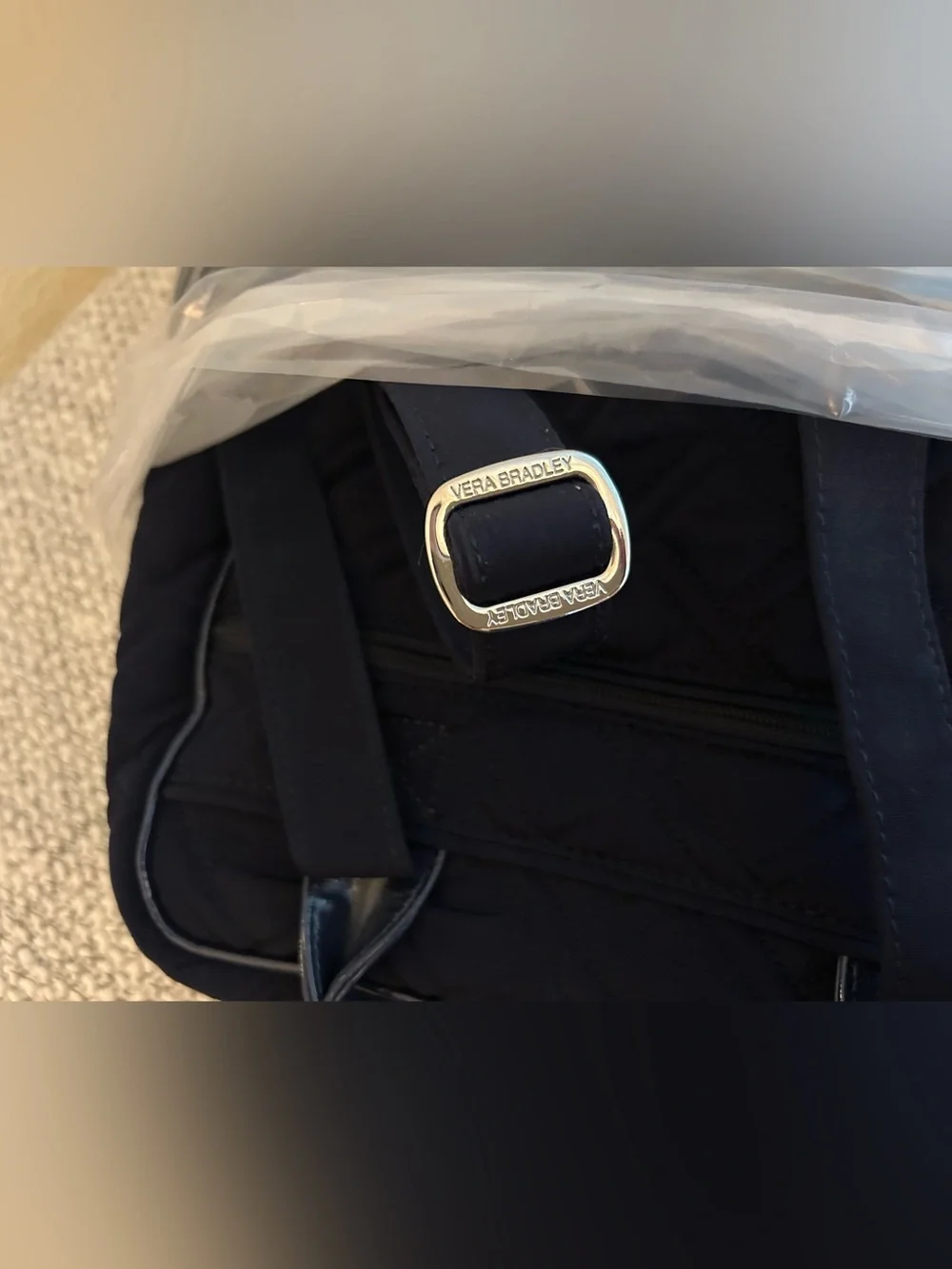 Vera Bradley Classic Navy Blue Quilted Commuter Backpack